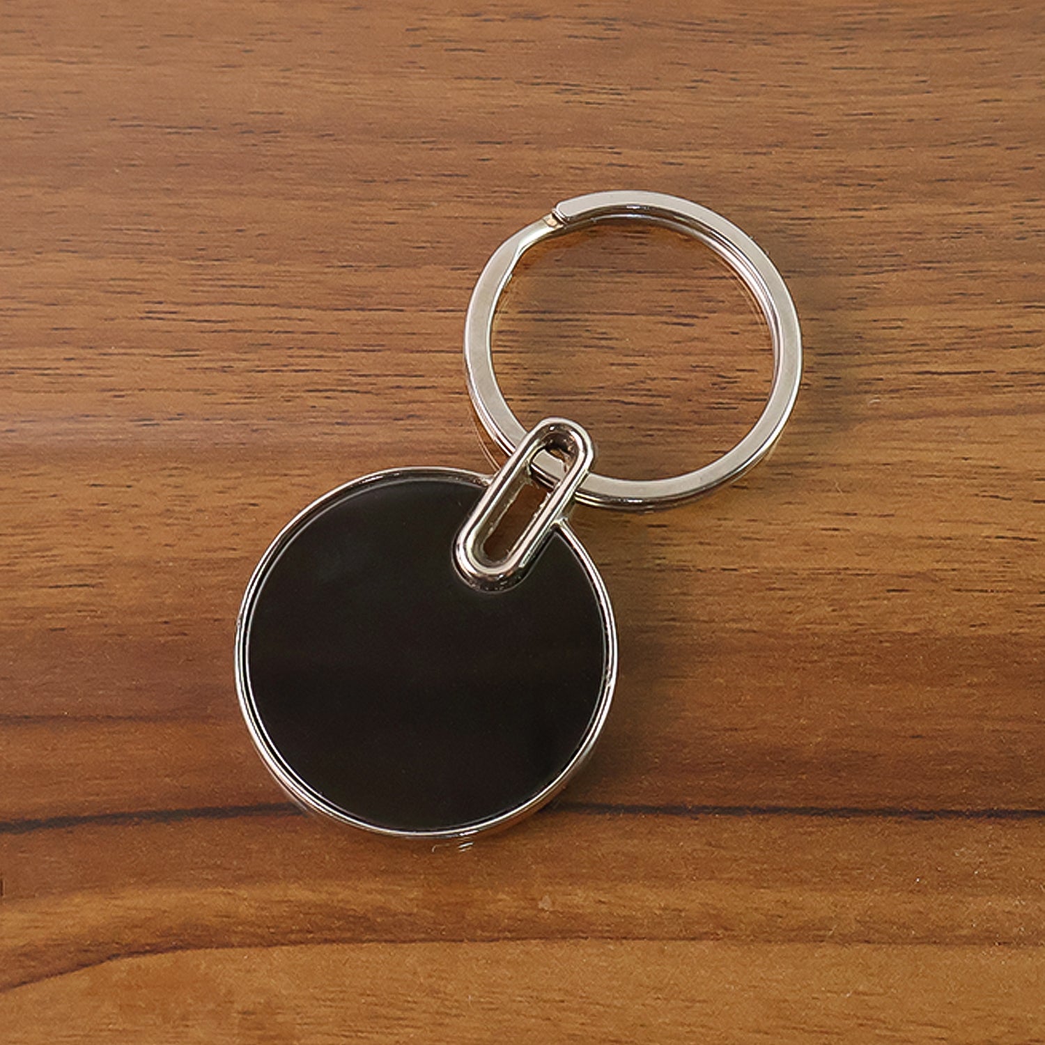 Jet Circle Classic Black Metal Keychain Jet Circle Classic Black Metal Keychain
